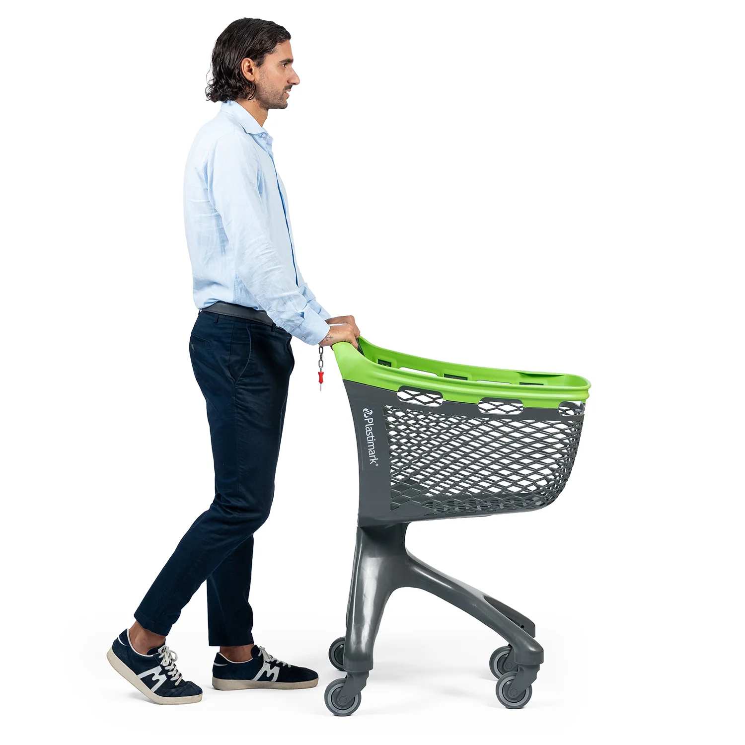 Pleasy 100 L Market Arabası – yandan görünüm