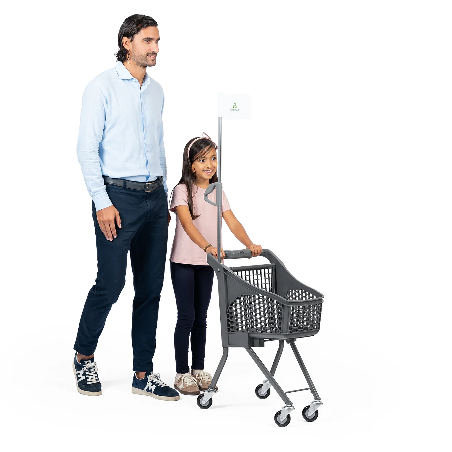 Baby Trolley Çocuk Market Arabası – yandan görünüm, hareket halinde