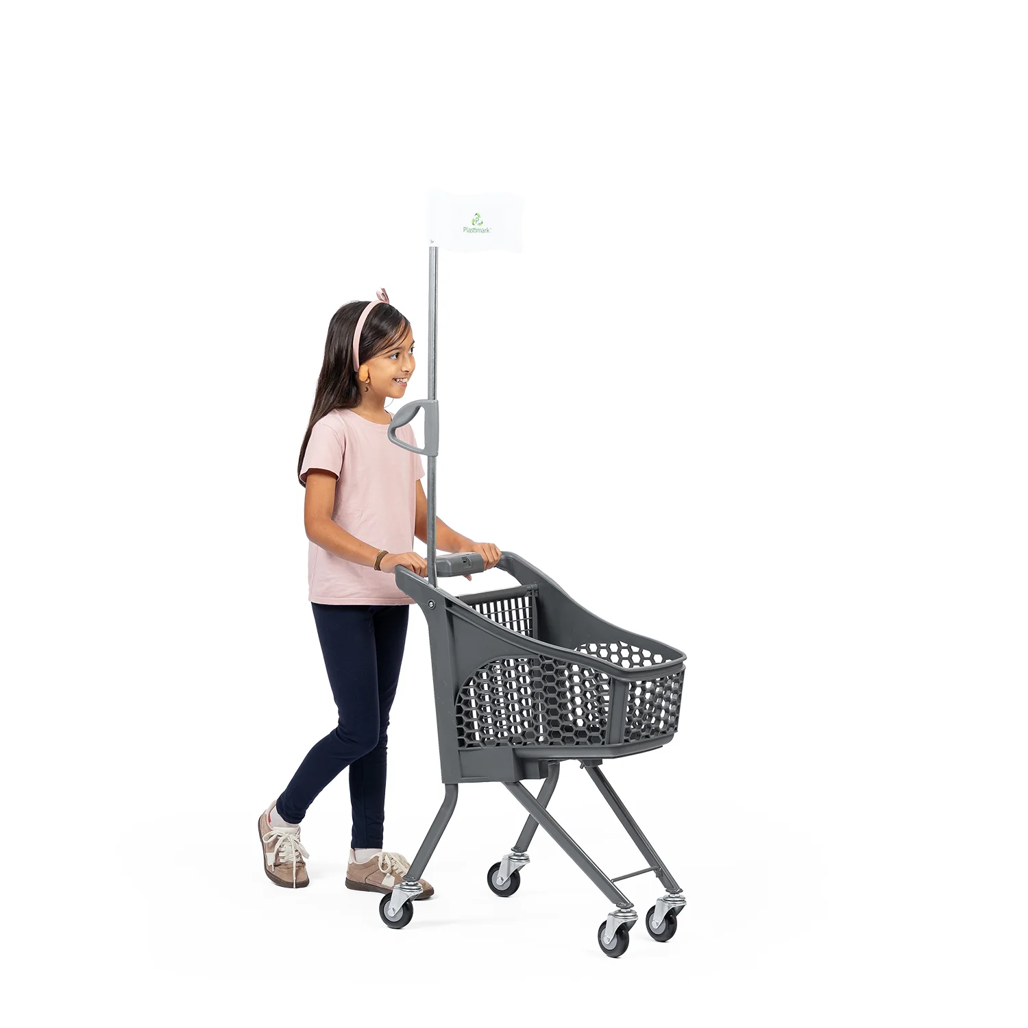 Baby Trolley Çocuk Market Arabası – yandan görünüm, hareket halinde