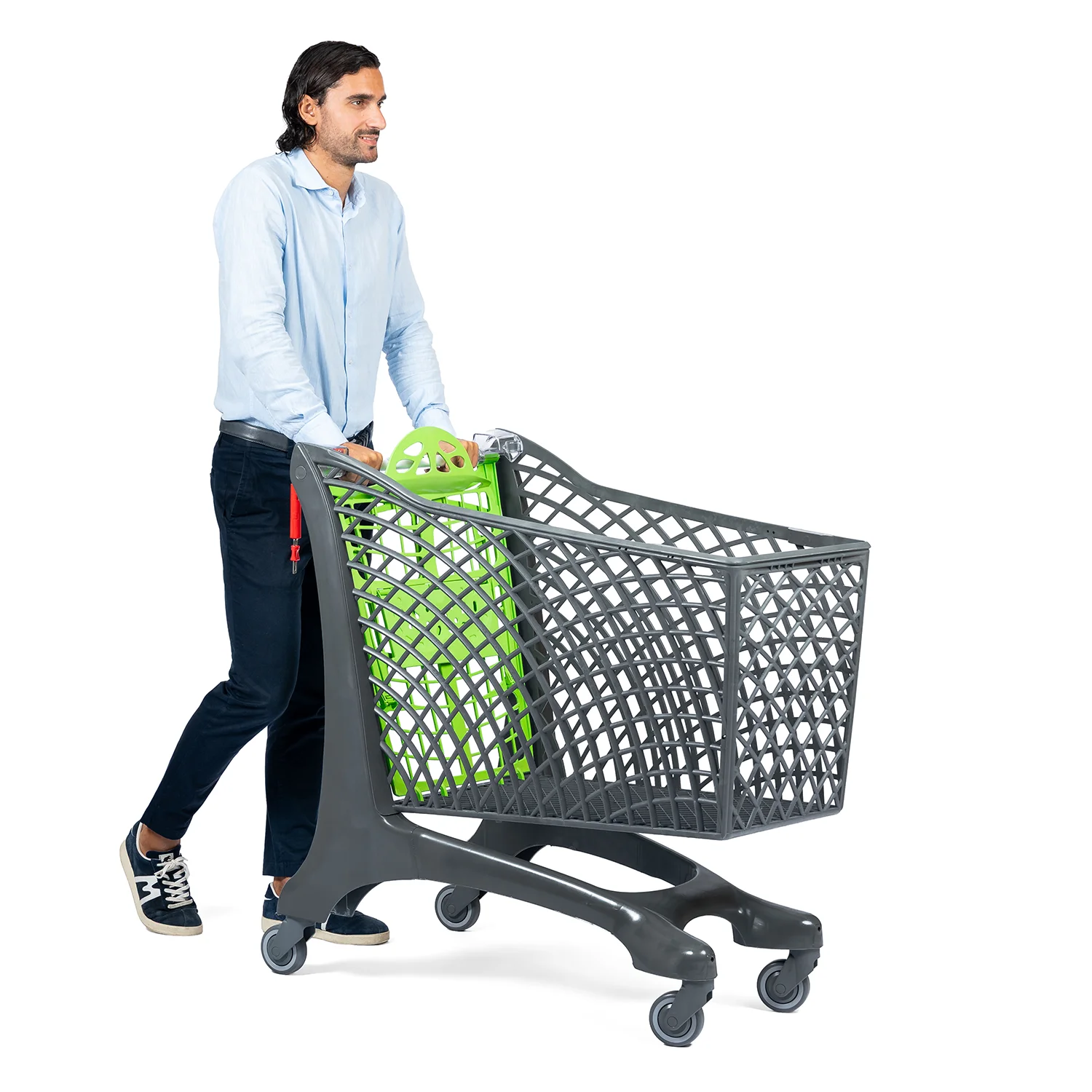 Duka 210 L Market Arabası – yandan görünüm, hareket halinde